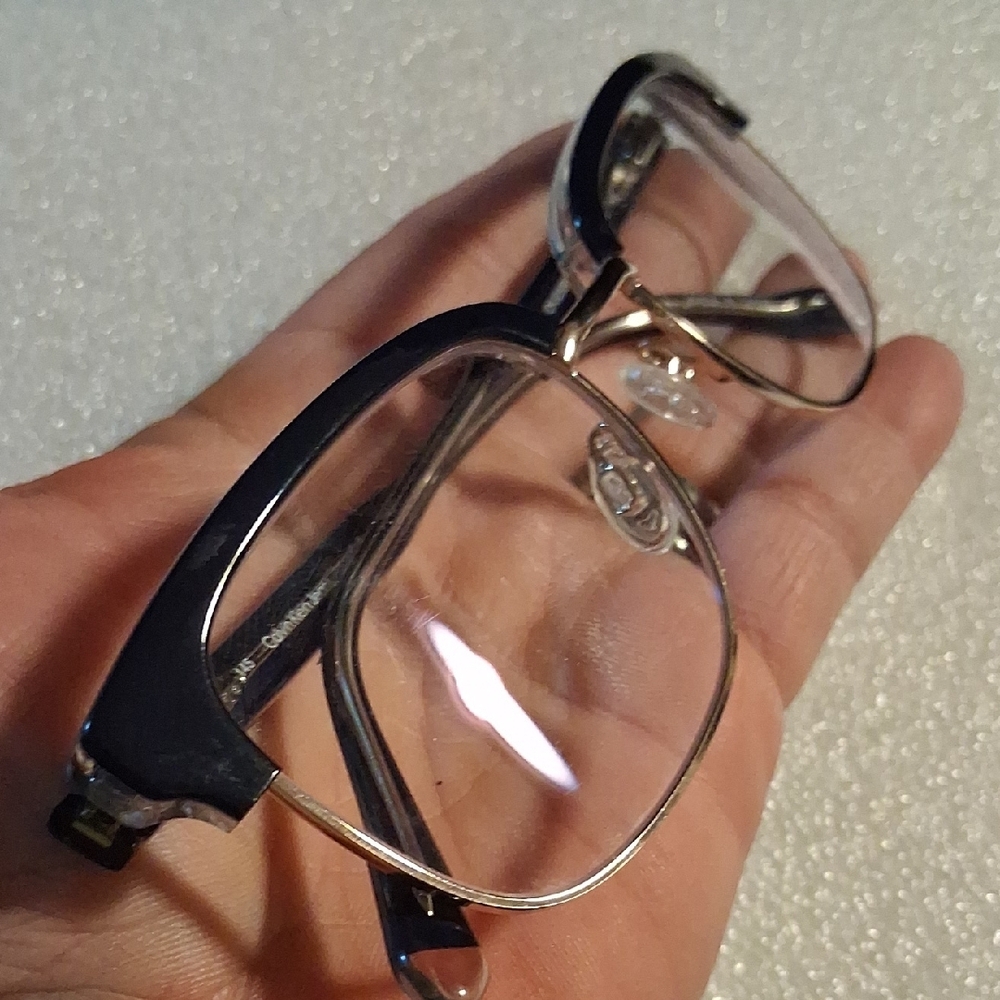 Calvin Klein Black and Silver Eyeglasses - Picture 12 of 13